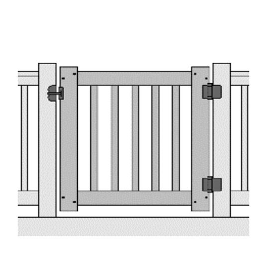 Certainteed - Evernew Oxford Gate Kit Square Baluster 3-1/2