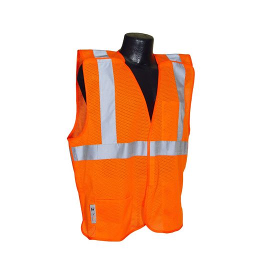 Radians 2X-Large Hi-Viz Mesh Economy Type R Class 2 Safety Vest with Zipper
