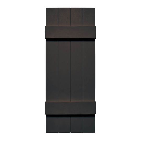 TRI-BUILT Standard Board-N-Batten 4-Board Joined Shutters (Pair) — TRI031459010