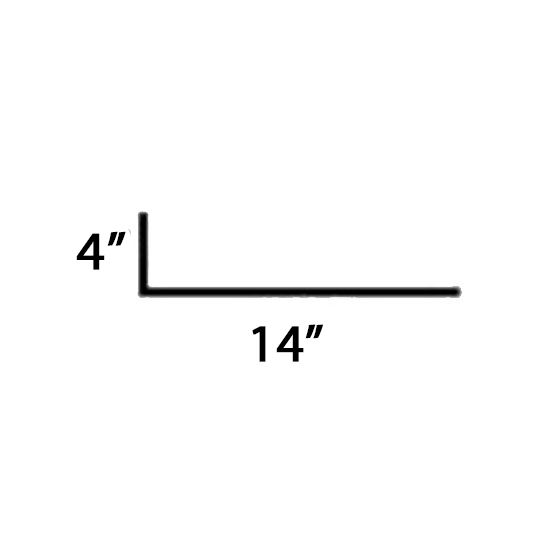 Bay Cities Metal Products 4 x 14" Galvanized Saddle Stock