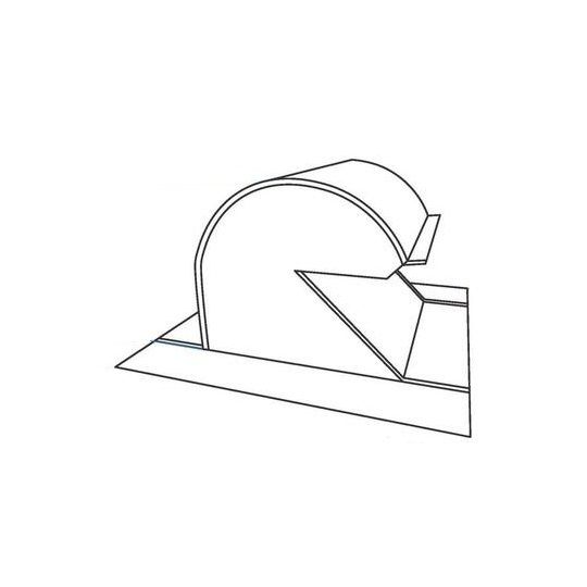 TRI-BUILT Galvanized Gooseneck Roof Vent — Flashings — TRISESTGN4GA26G