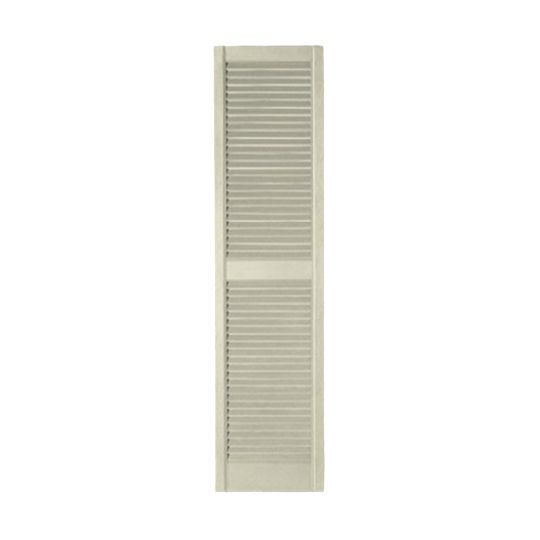 Mastic 15" x 67" Standard Open Louvered Shutters - Regular Style — ACOVINLV1567CRM
