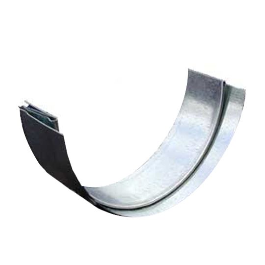Berger Building Products 26 Gauge 6" Half Round Galvanized Steel Slip Joint