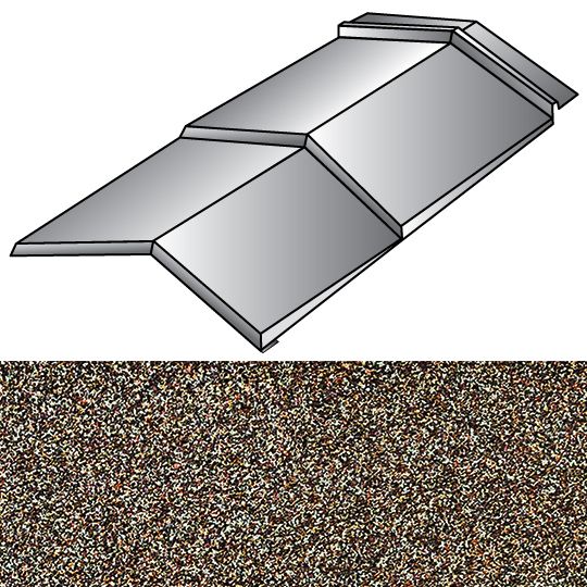 Unified Steel 8" x 14" Cap Shingle (Hip & Ridge) 2-Course — Roofing Accessories — BORCAPSH814TW