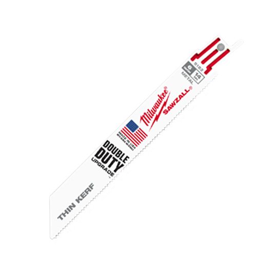 Milwaukee 6" 14 Tpi Thin Kerf Sawzall Blades - Package of 5