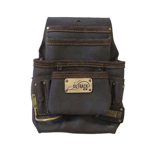 OX Tools 10 Pocket Tool/Fastener Pouch - Oil Tanned Leather