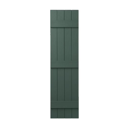 Mastic 15" x 39" Board & Batten Standard 4-Board Shutters - Closed Style — ACOVIN4C153955