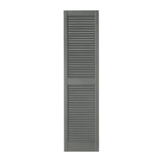 Mastic 15" x 75" Standard Open Louvered Shutters - Regular Style — ACOVINLV157516