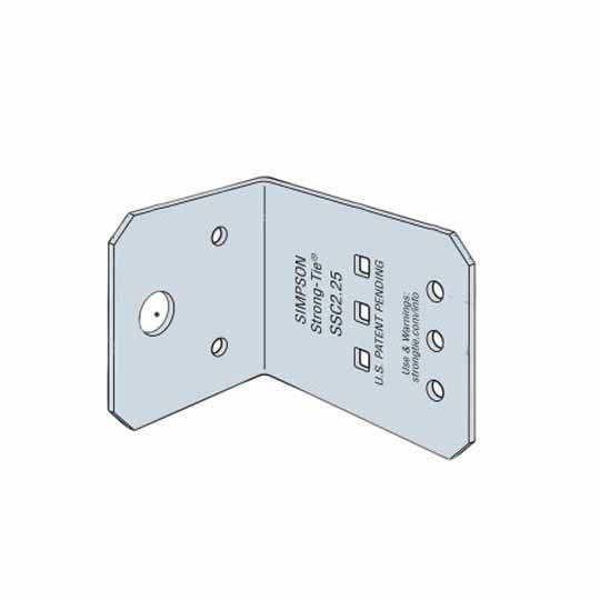 Simpson Strong-Tie 14 Gauge x 2-1/4" x 3-5/8" Ssc Steel Stud Connector