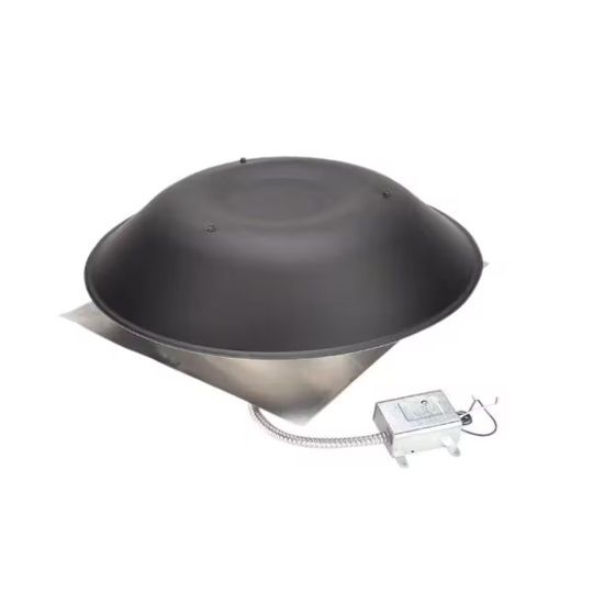 LomanCool 2000 Standard Power Vent with Thermostat/Humidistat — Ventilation and Drainage — LOM2000THBL