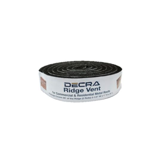 Decra Roofing Systems 20' Ridge Vent Box of Left & Right Rolls — Metal Roofing