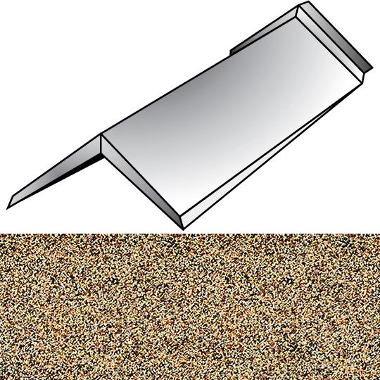 Unified Steel 6" x 14-1/2" Shake Cap Hip & Ridge — Metal Roofing — BORSHKCCB