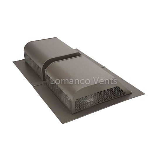 Lomanco Model 770 Twin Off-Ridge Slant Back Static Roof Louver — Ventilation and Drainage — LOM770DWB