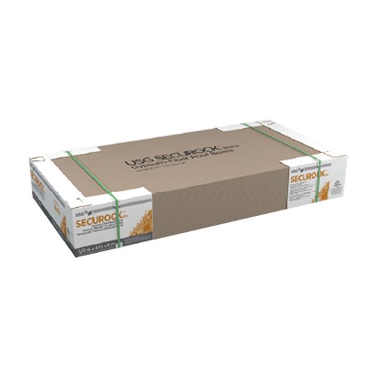 U.S. Gypsum 1/2" x 4' x 4' SecuRock Gypsum-Fiber Roof Board