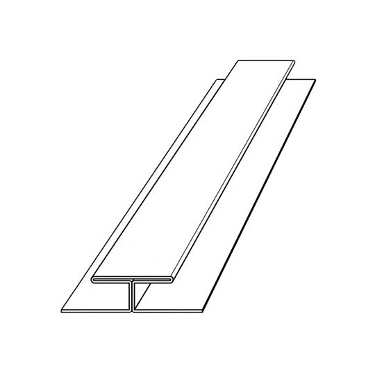 Mastic 3/8" Aluminum T-Channel with 1-7/8" Face — ACOSAT3802