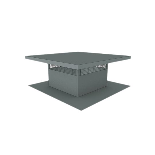 Able Sheet Metal 14" x 14" Bonderized Gravity Vent