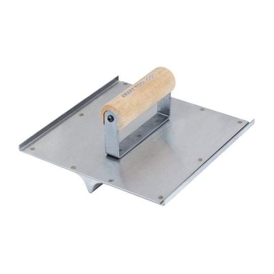 Kraft Tool 8" x 5" Stainless Steel Seamer/Groover with Wood Handle - 3/8" Radius, 5/8" Depth