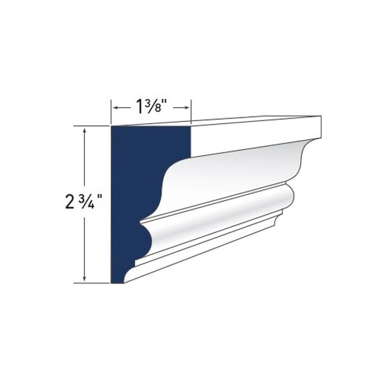 Azek PVC Imperial Rake Crown Moulding