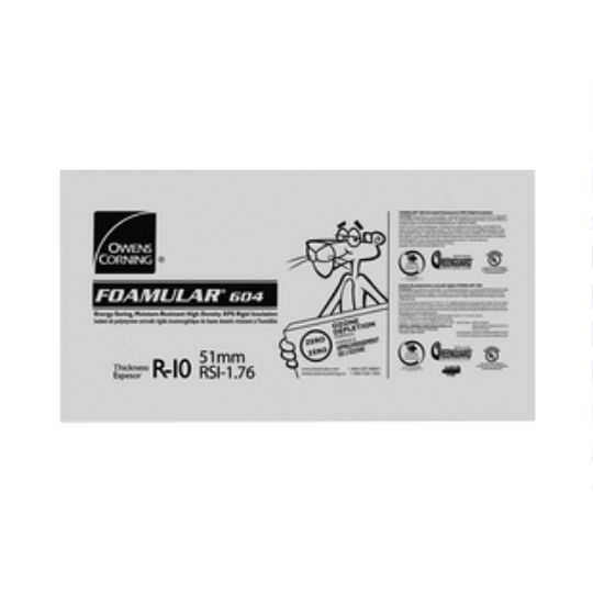 Owens Corning 3" x 2' x 8' Foamular 604 Ribbed Extruded Polystyrene (XPS) Rigid Foam Insulation