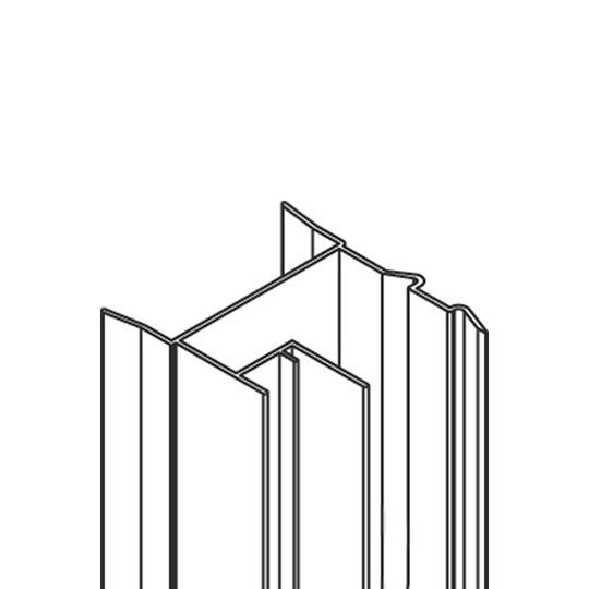 MWI Components 2216HR Aluminum Vertical H Rail For 1-1/2" Door MP6 — MW322161200