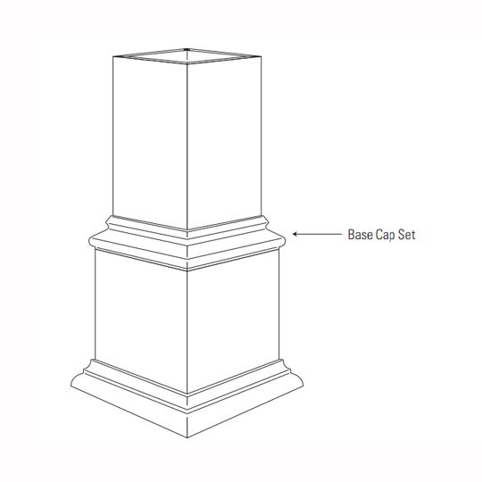 Ply Gem 6" x 6" BuildReady Base Cap Set Moulding - Smooth