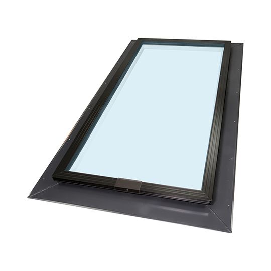 Sun-Tek Size 2525 Model iFGC Impact Fixed Glass Classic Skylight with Bronze Frame