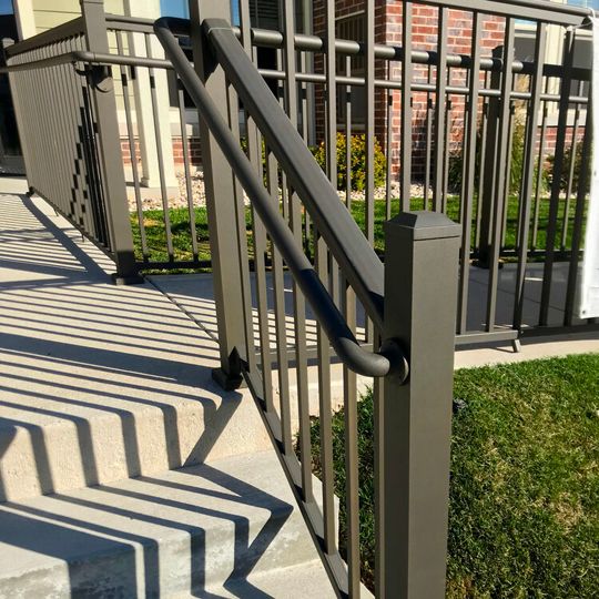 Color Guard Railing Systems 36" x 8' Lincoln Aluminum Adjustable Stair Rail — COGBZ368LSR