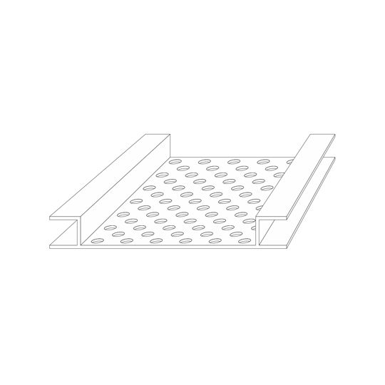 Tamlyn 4-3/4" x 4" x 8' Aluminum Snapvent Continuous Soffit Vent