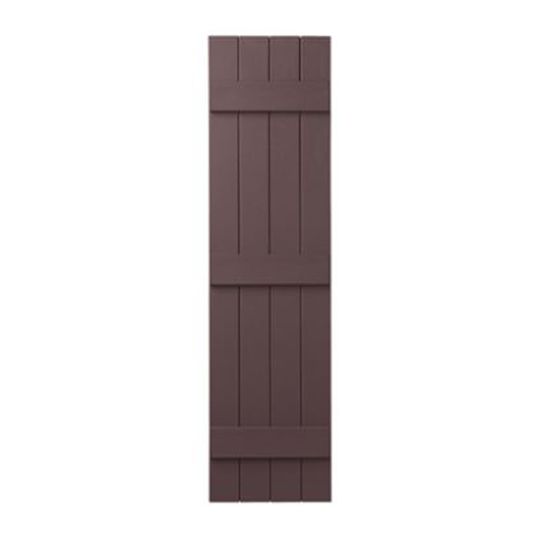 Mastic 15" x 43" Board & Batten Standard 4-Board Shutters - Closed Style — ACOVIN4C154358
