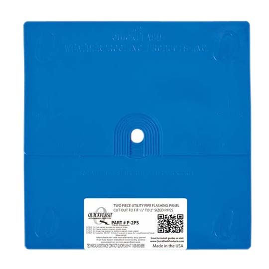 Quickflash P-2PS 1/2" to 2" Two-Piece Plumbing, Gas & Hvac Flashing Panel