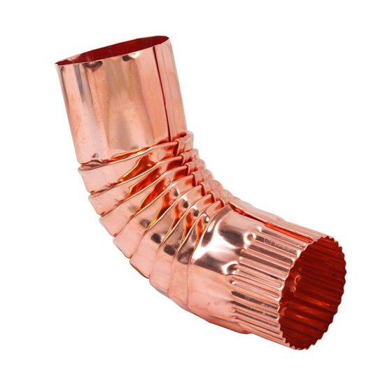 Berger Building Products 16 Oz. 3" Round Corrugated Copper 75° Elbow