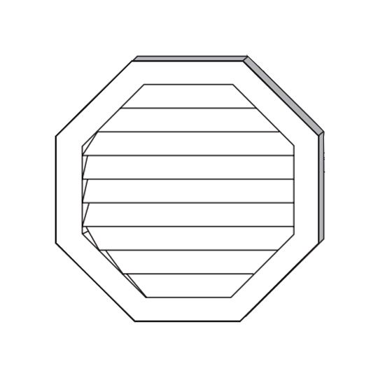 Mastic 18" Octagon Gable Vent — ACOOCTGV1818
