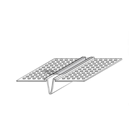 Vinyl Corp 1/16" Eifs Pb Control Joint for All Insulation with Removeable Tape - 3/16" "V" Reveal & 1-1/8" Perforated Flanges