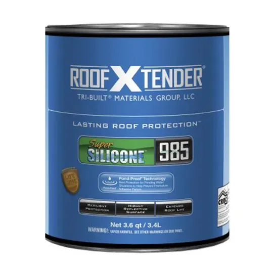 TRI-BUILT Roof X Tender 985 Super Silicone Roof Coating — Adhesives, Caulks & Sealants — TRIRX985SSRFWH1G