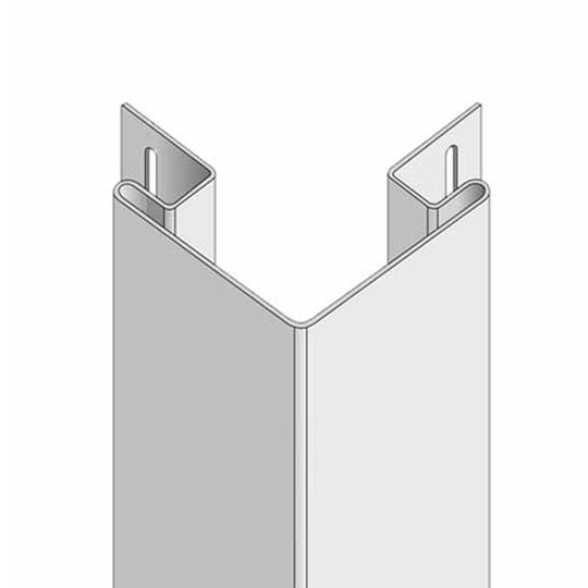 Alside 4" x 10' Woodgrain Vinyl Outside Corner Post with 3/4" Receiving Channel — ASI1056444H