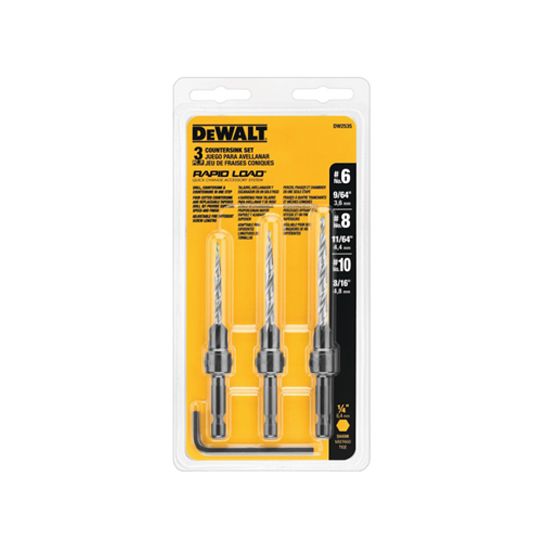 DeWalt 3-Piece #6, #8, & #10 Countersink Set