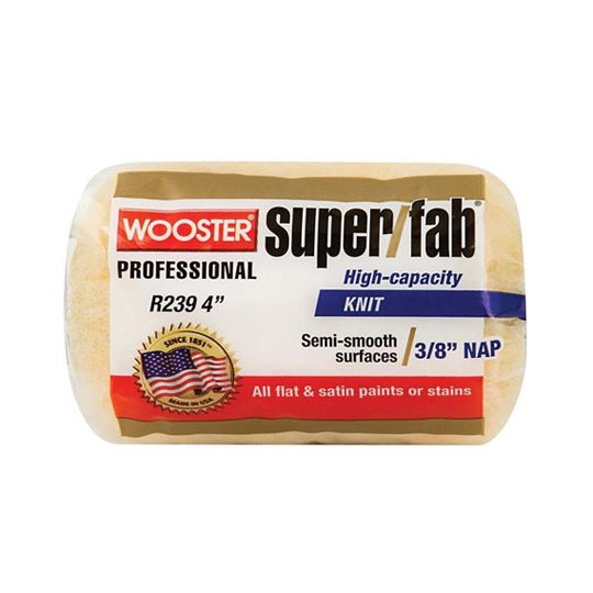 Wooster 4" Fabric Roller Cover - 3/8" Nap