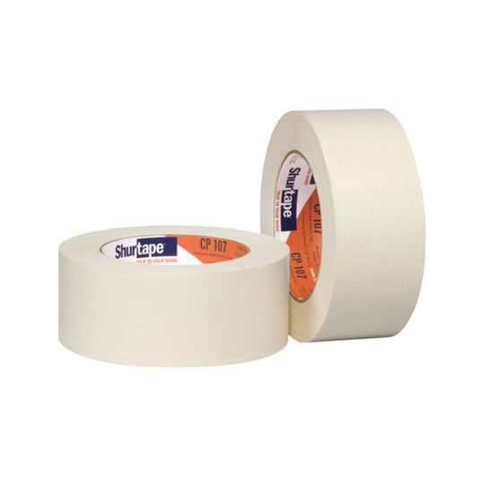 Shurtape Technologies 1-1/2" x 180' Cp 107 Industrial Grade Medium-High Adhesion Synthetic Masking Tape