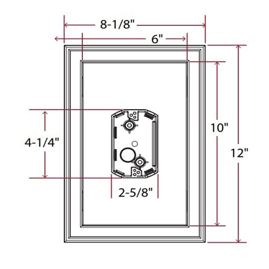 TRI-BUILT Centered Jumbo Electrical Mounting Block — TRI032022016