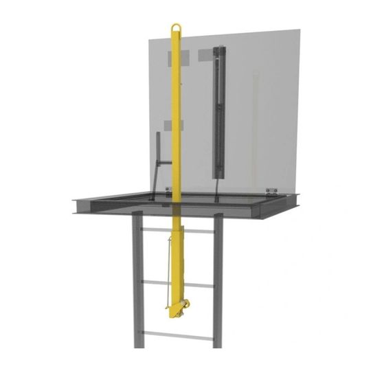 TRI-BUILT Powder Coated Roof Hatch Ladder Safety Post