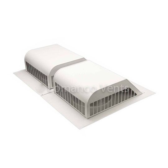 Lomanco Model 770 Twin Off-Ridge Slant Back Static Roof Louver — Ventilation and Drainage — LOM770DWH