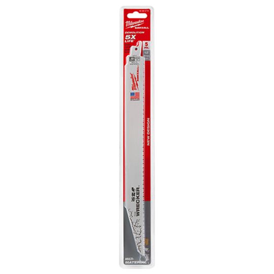 Milwaukee 12" 7/11 Tpi Multi-Material Wrecker Sawzall Blades - Package of 5