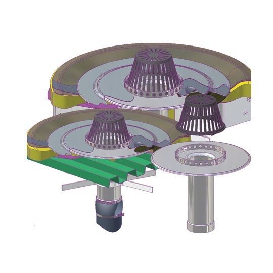Thaler Metal RD-29 Aluminum Economy Roof Drain — Ventilation and Drainage — THARD2937512A