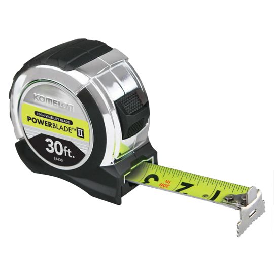 Komelon 30' PowerBlade Ii (Chrome) Tape Measure