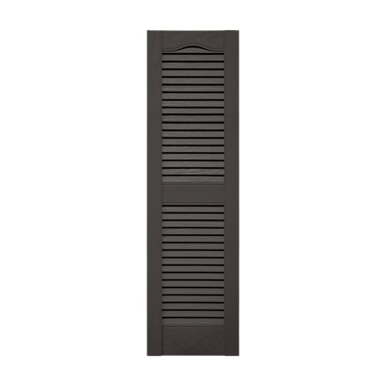 TRI-BUILT Standard Cathedral Top Open Louver Shutters (Pair) — TRI011272018