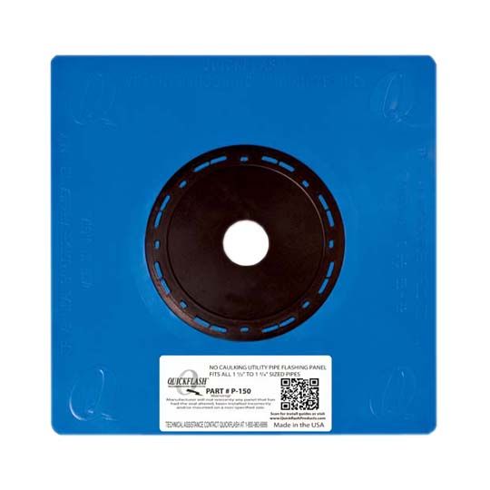 Quickflash P-150 1-1/2" to 1-3/4" Plumbing, Gas & Hvac Flashing Panel