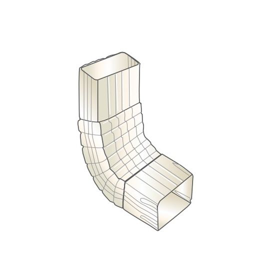 Quality Aluminum Products 2" x 3" Style "A" 75° Gutter Elbow — QAPAE130
