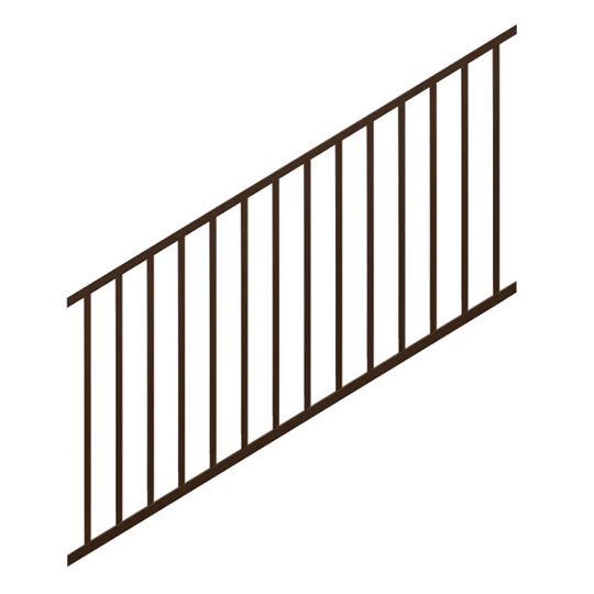 Trex Select Stair Rail Kit with Square Aluminum Balusters (no hardware) — TRXSSRKA636BB