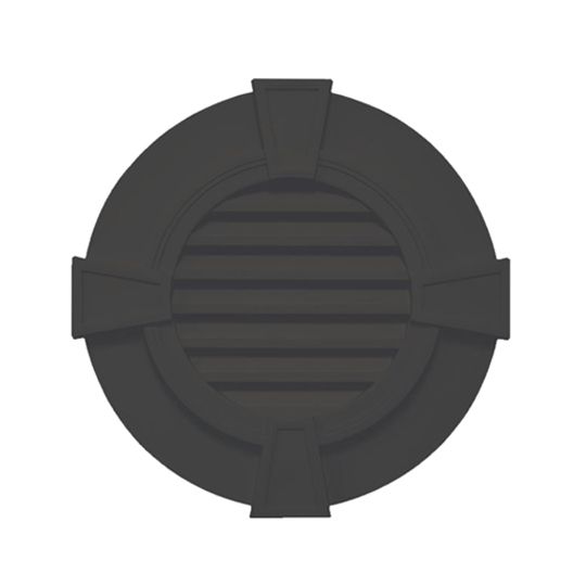 Mid-America Designer Series Round Gable Vent with Keystones — MABGVRDKE30002
