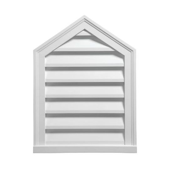 Fypon Molded Millwork 24" x 30" Decorative Brickmould Style Peaked Louver